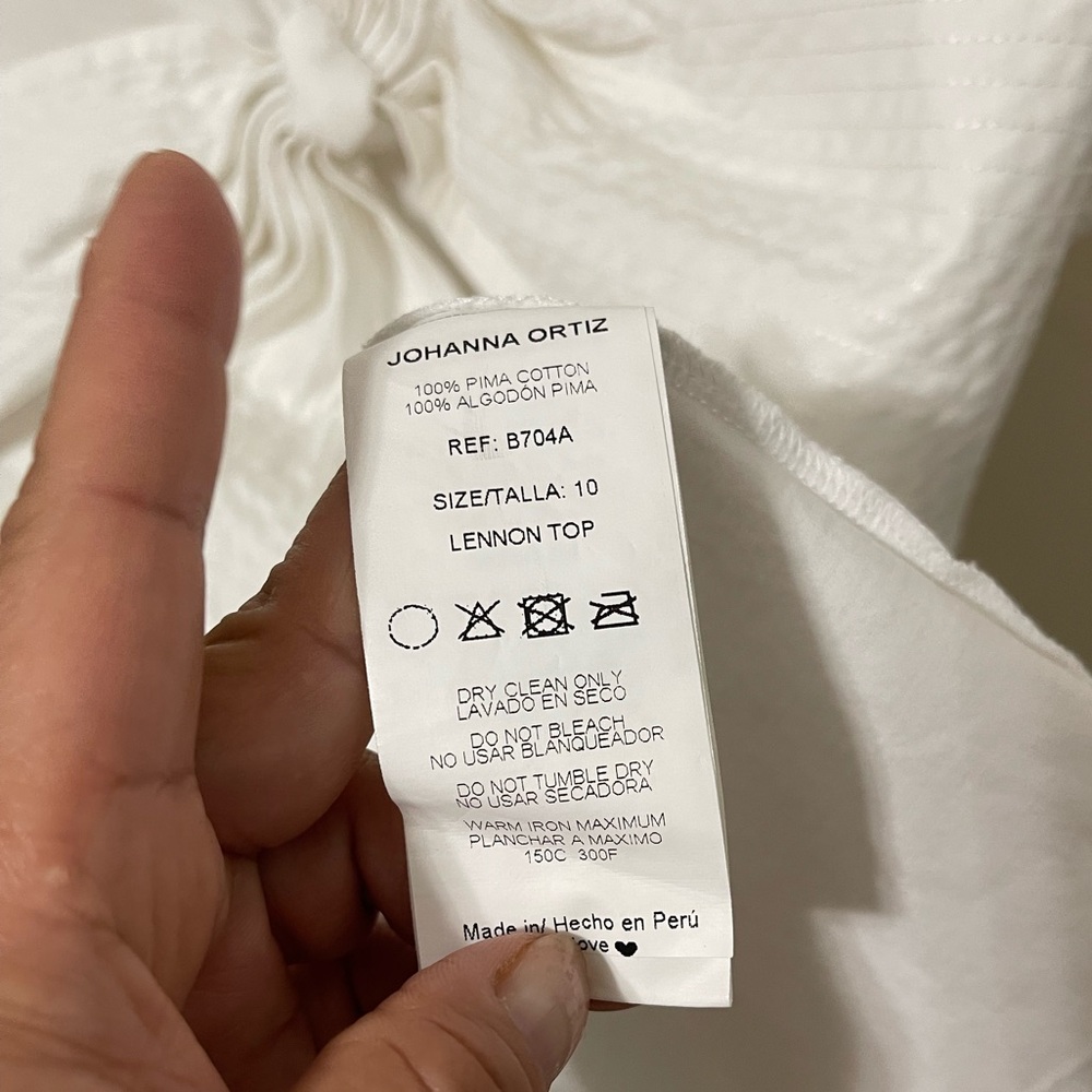 💙JOHANNA ORTIZ WHITE BOW TOP. - Picture 11 of 11